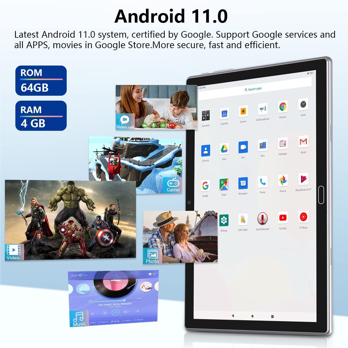 Amazon.co.jp: タブレット 10 インチ Android 11 タブレット